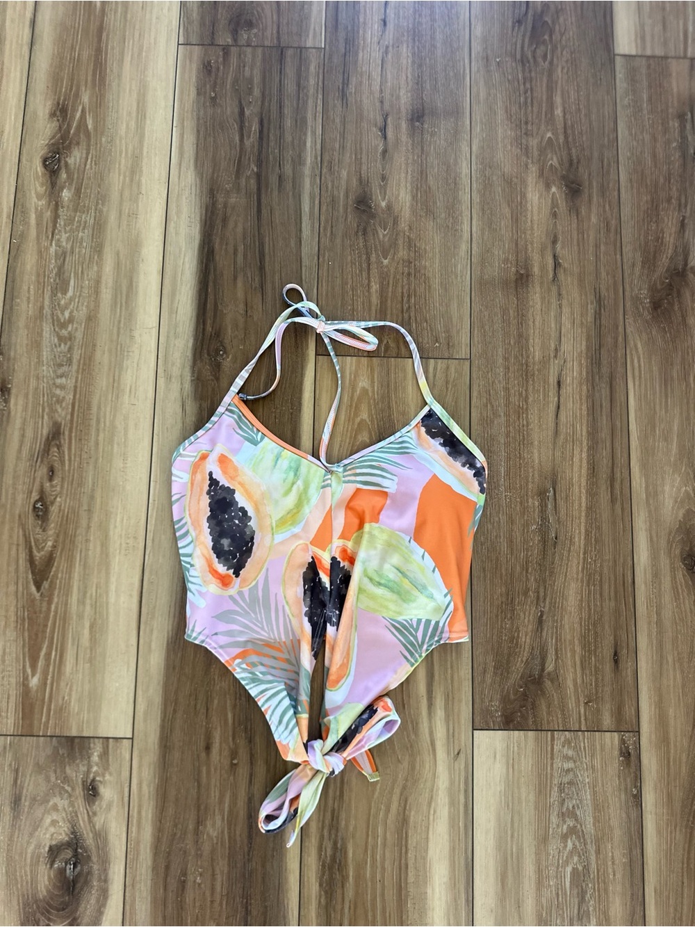 Kortni Jeane womens fruit tied up bikini top size medium